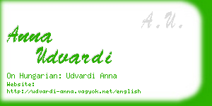 anna udvardi business card